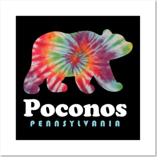 Poconos Pennsylvania Bear Tie Dye Posters and Art